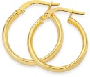 9ct-4x15mm-Half-Round-Hoop-Earrings Sale