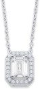 Sterling-Silver-Cubic-Zirconia-Halo-Pendant Sale
