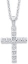 Sterling-Silver-Cubic-Zirconia-Cross-Pendant Sale