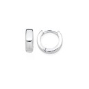 Sterling-Silver-10mm-Plain-Huggie-Earrings Sale
