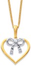 9ct-Two-Tone-Diamond-Heart-Pendant Sale
