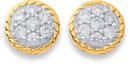 9ct-Diamond-Round-Patterned-Studs Sale
