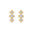 9ct-Diamond-3-Stone-Studs Sale