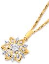 9ct-Diamond-Flower-Pendant Sale
