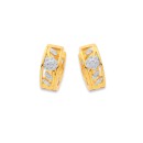 9ct-Diamond-Floral-Huggies Sale