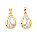 9ct-Two-Tone-Diamond-Teardrop-Earrings Sale