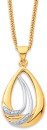 9ct-Two-Tone-Diamond-Teardrop-Pendant Sale