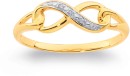 9ct-Diamond-Infinity-Loop-Ring Sale