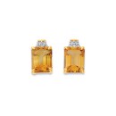 9ct-Citrine-Diamond-Studs Sale
