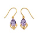 9ct-Pink-Amethyst-Hook-Earrings Sale