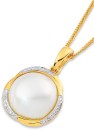 9ct-Mabe-Pearl-Diamond-Pendant Sale