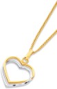 9ct-Two-Tone-Diamond-Cut-Open-Heart-Pendant Sale