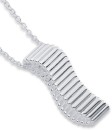Sterling-Silver-Ridged-Open-Wave-Pendant-with-Chain Sale