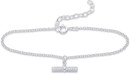 Sterling-Silver-Cubic-Zirconia-Fob-Bracelet Sale