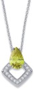 Sterling-Silver-Green-Cubic-Zirconia-Pendant Sale