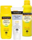 Neutrogena-Beach-Defense-184g198ml-or-Ultra-Sheer-Face-88ml-SPF50-Sunscreen Sale