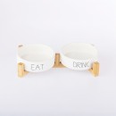 bbb-Pets-Set-Of-2-Bowls-With-Bamboo-Holder Sale