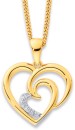 9ct-Diamond-Double-Heart-Pendant Sale