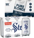 Steinlager-Ultra-or-Pure-Blonde-Cans-6-Pack Sale
