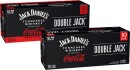 NEW-Jack-Daniels-Double-Jack-Coca-Cola-or-Zero-Sugar-7-10-x-330ml-Cans Sale