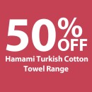 50-off-Hamami-Turkish-Cotton-Towel-Range Sale