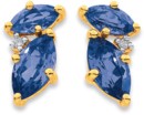 9ct-Created-Sapphire-Diamond-Studs Sale