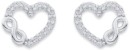 Sterling-Silver-Cubic-Zirconia-Infinity-Heart-Studs Sale