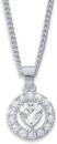 Sterling-Silver-Cubic-Zirconia-Halo-Heart-Pendant Sale
