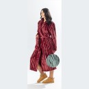 Amparo-Two-Tone-Stripe-Cranberry-Bathrobe Sale