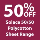50-off-Solace-5050-Polycotton-Sheet-Range Sale