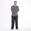 bbb-Sleep-Mens-Black-Check-Flannelette-PJ-Set Sale