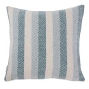 Woolrest-New-Zealand-Herringbone-Stripe-Wool-Cushion-Teal Sale
