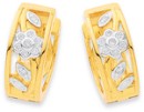 9ct-Diamond-Floral-Huggies Sale