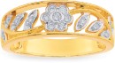 9ct-Diamond-Floral-Ring Sale
