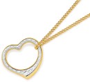 9ct-Two-Tone-Floating-Heart-Pendant Sale