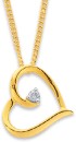 9ct-Open-Heart-Diamond-Set-Pendant Sale