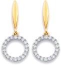 9ct-Diamond-Circle-Drop-Earrings Sale