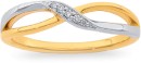 9ct-Diamond-Crossover-Ring Sale