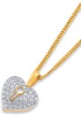 9ct-Diamond-Padlock-Heart-Pendant Sale