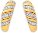 9ct-Diagonal-Stripe-Diamond-Earrings Sale