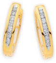 9ct-Diamond-Channel-Set-Huggie-Earrings Sale