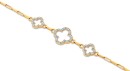9ct-Diamond-Clover-Bracelet Sale