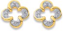 9ct-Diamond-Set-Clover-Earrings Sale