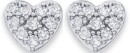 9ct-Diamond-Heart-Cluster-Studs Sale