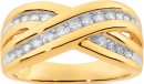 9ct-Diamond-Crossover-Ring Sale