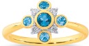 9ct-London-Blue-Topaz-and-Diamond-Rubover-Ring Sale