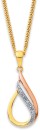 9ct-Tri-Tone-Diamond-Teardrop-Pendant Sale