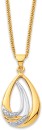 9ct-Two-Tone-Diamond-Teardrop-Pendant Sale