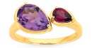 9ct-Amethyst-and-Rhodolite-Garnet-Pear-Ring Sale