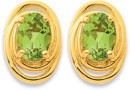 9ct-Oval-Peridot-Studs Sale